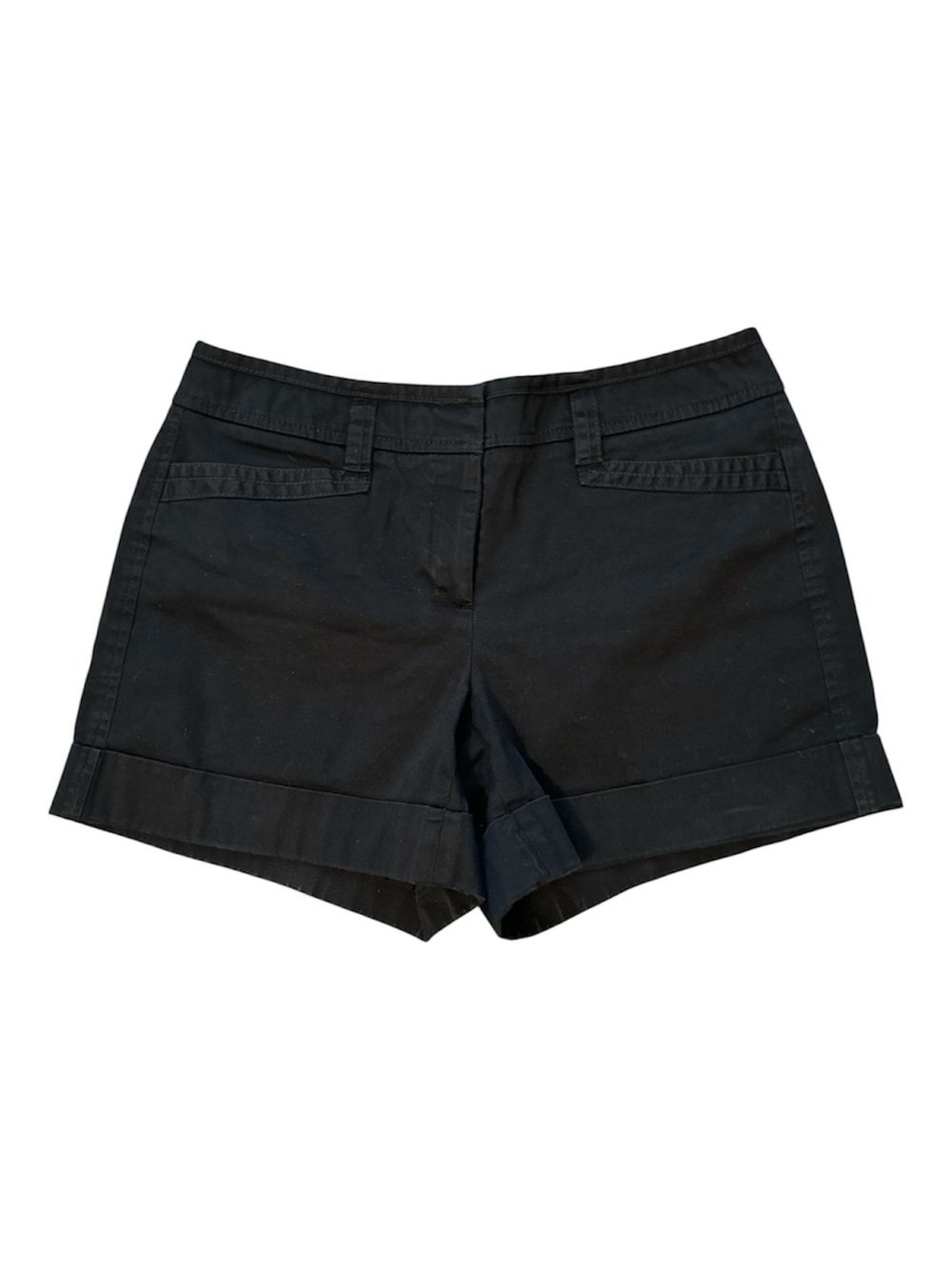 White House Black Market Black Tailored Cuffed Shorts Size 4